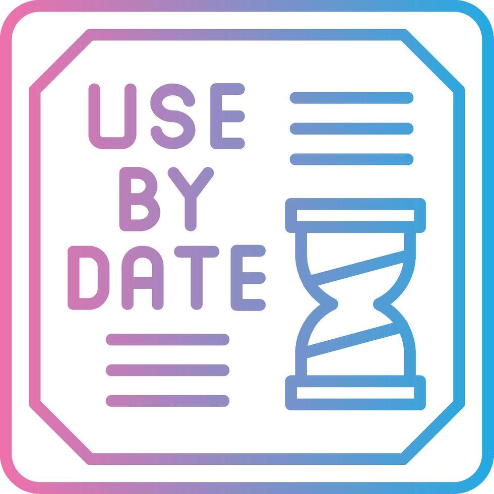 Use By Date Soft Outline Graphic vector