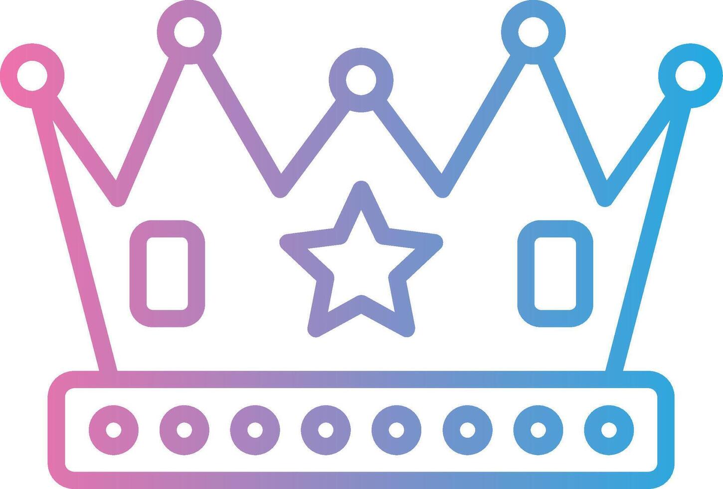Crown Simplified Line Mark vector