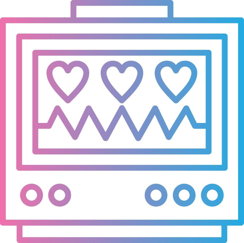 Electrocardiogram Sharp Line Mark vector