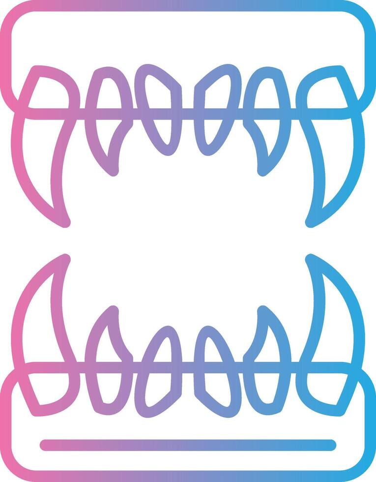 Fangs Clean Frame Object vector