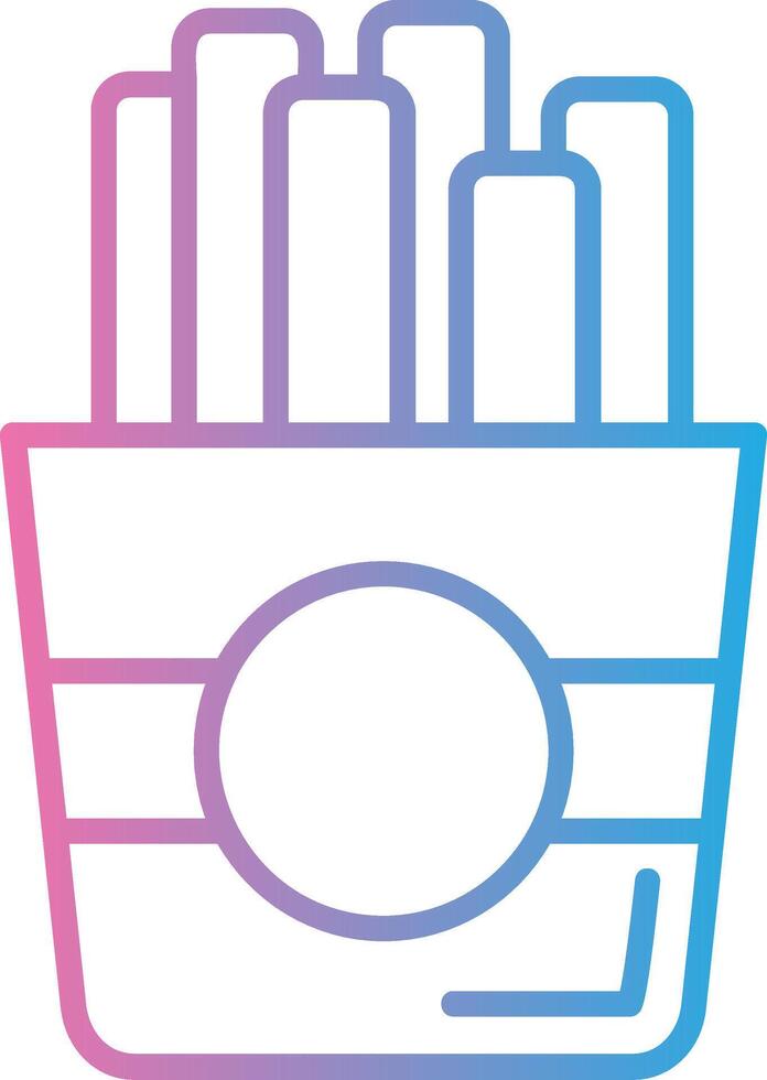 Fries Monochrome Line Graphic vector