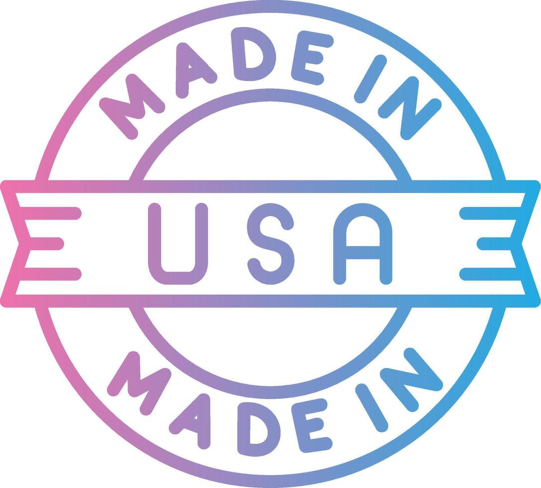 Made In Usa Neon UI Symbol vector