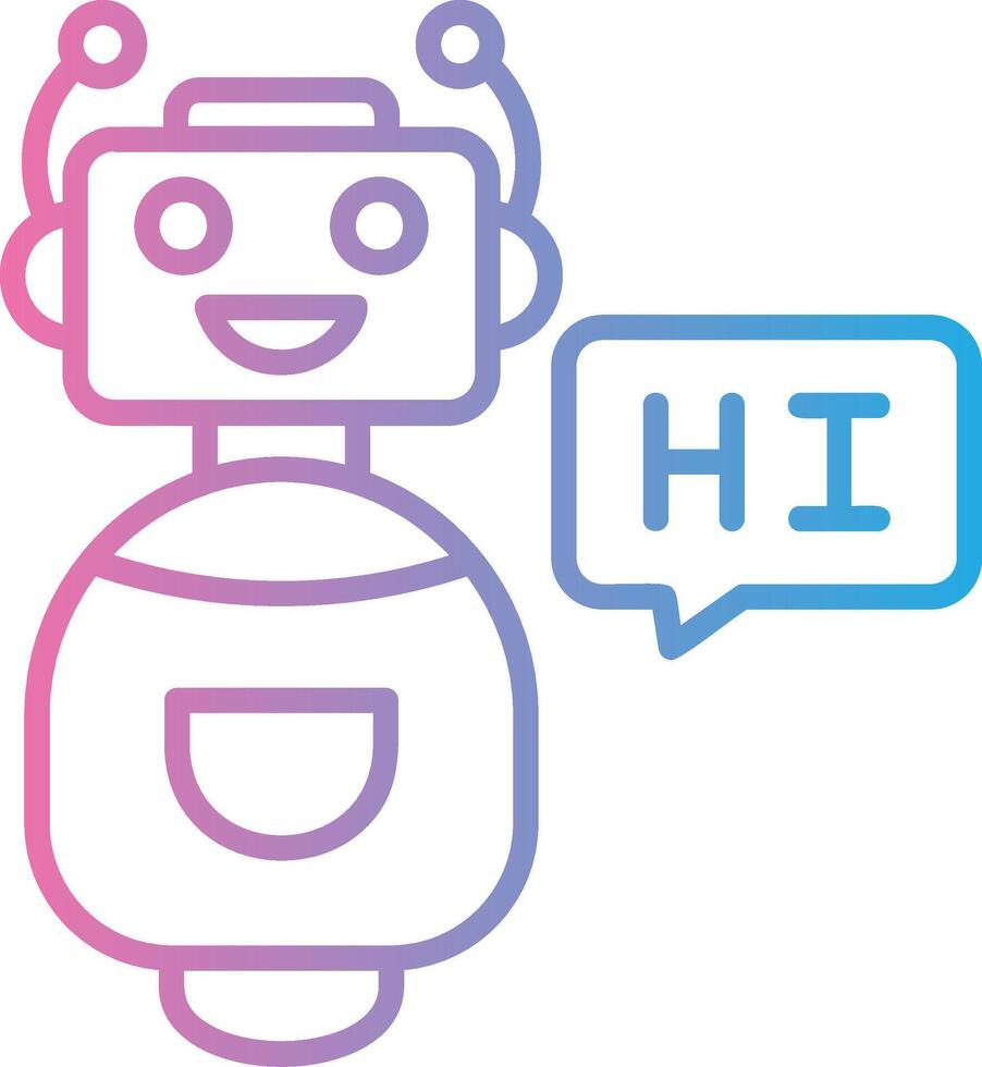 Bot Elegant Shape Symbol vector