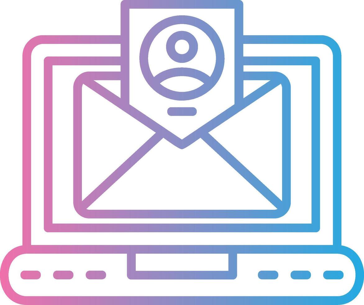 Email Custom Line Element vector