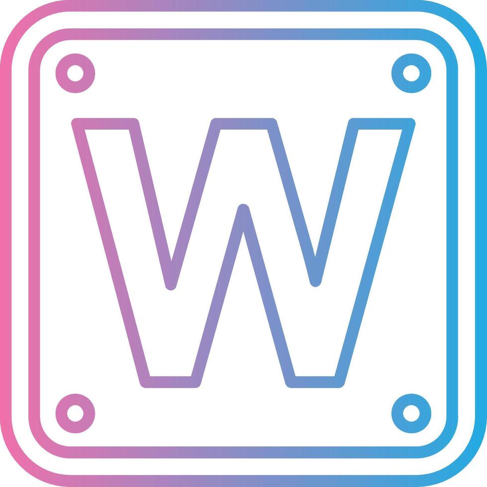 Letter W App Focused Design vector