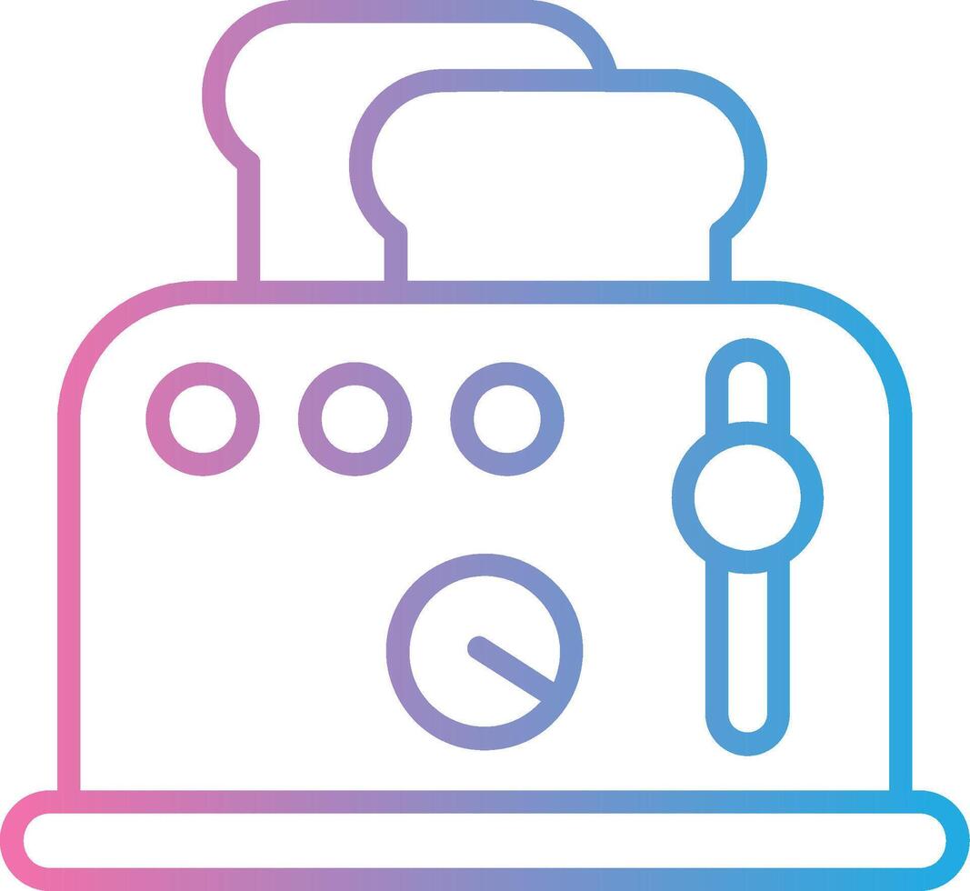 Toaster Iconic Line Form vector