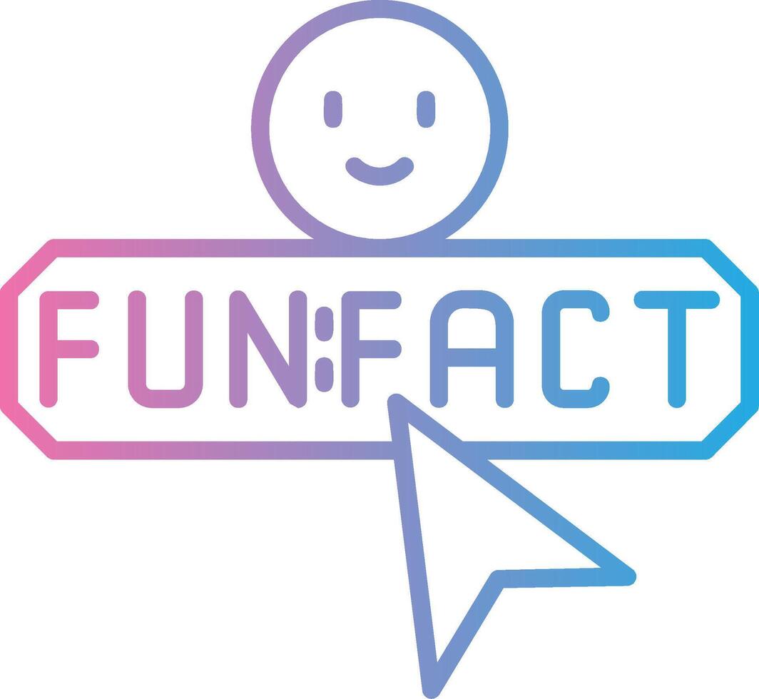 Fun Fact Modern Color Symbol vector