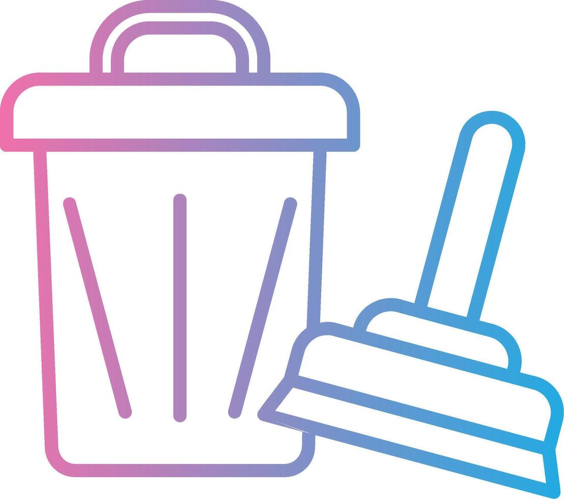 Cleaning Iconic Line Form vector
