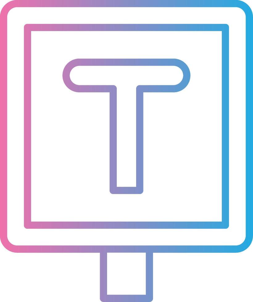 T Junction 3D Rendered Symbol vector