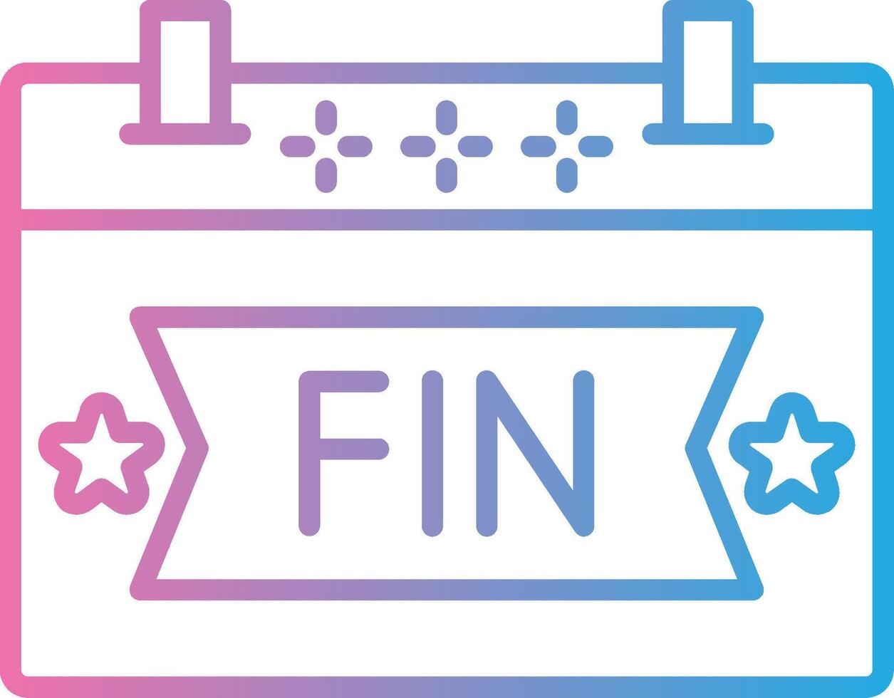 The End Gradient Color Form vector