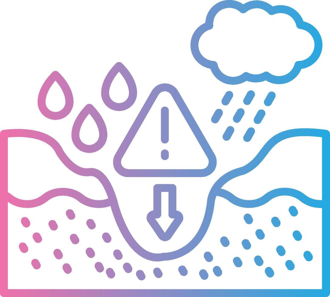 Water Scarcity Simplified Line Mark vector