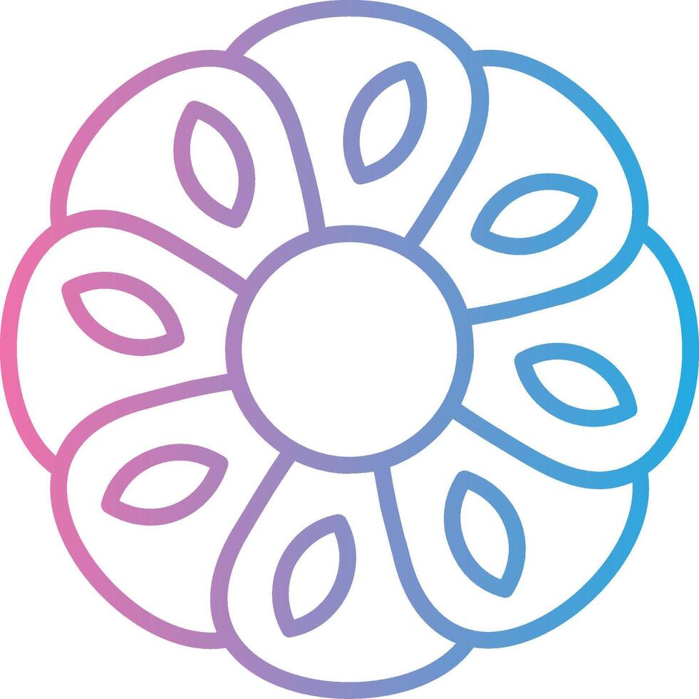 Alpine Forget Me Not Gradient Themed Symbol vector