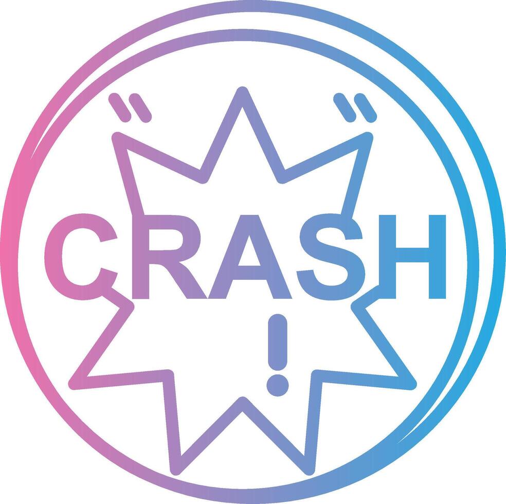 Crash Minimal Art Object vector