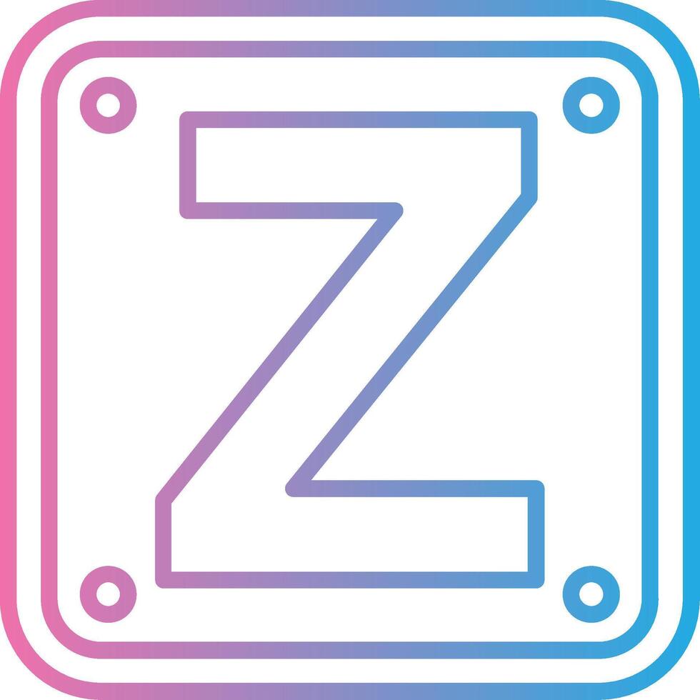Letter Z Subtle UI Graphic vector