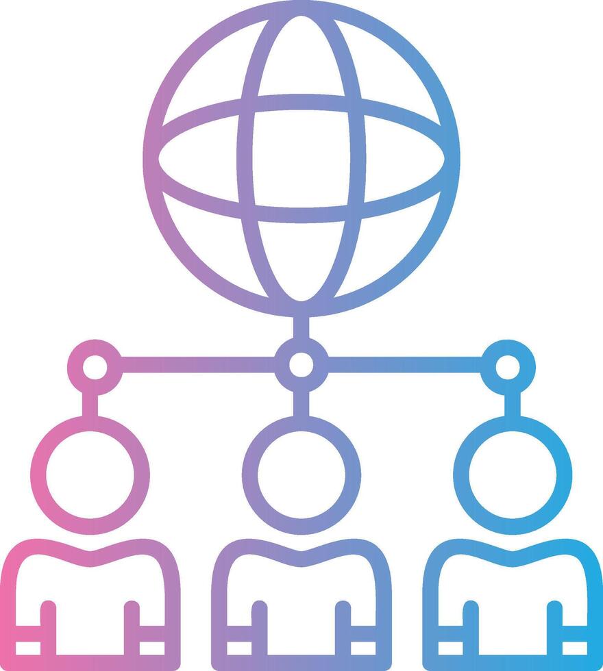 People Network Isometric Web Illustration vector