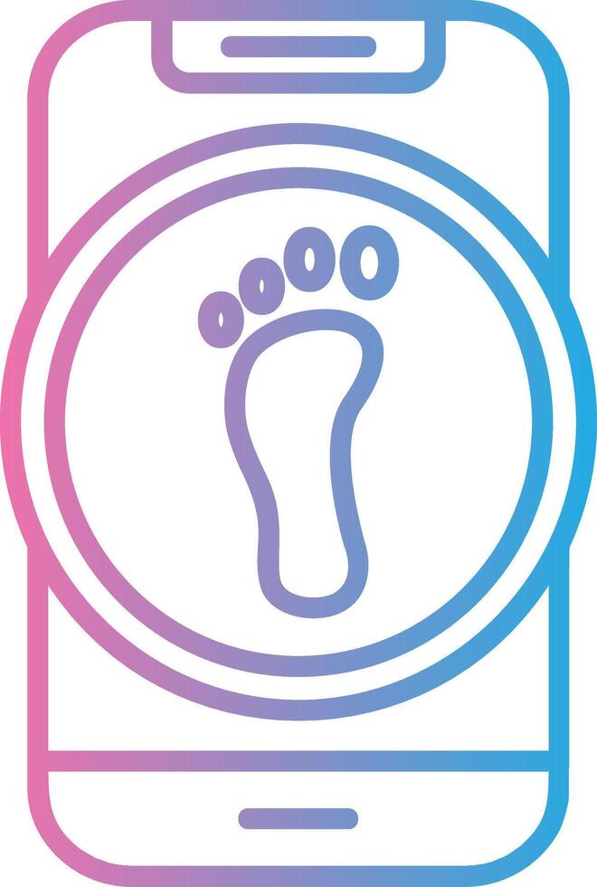 Step Detector App Based UI Graphic vector