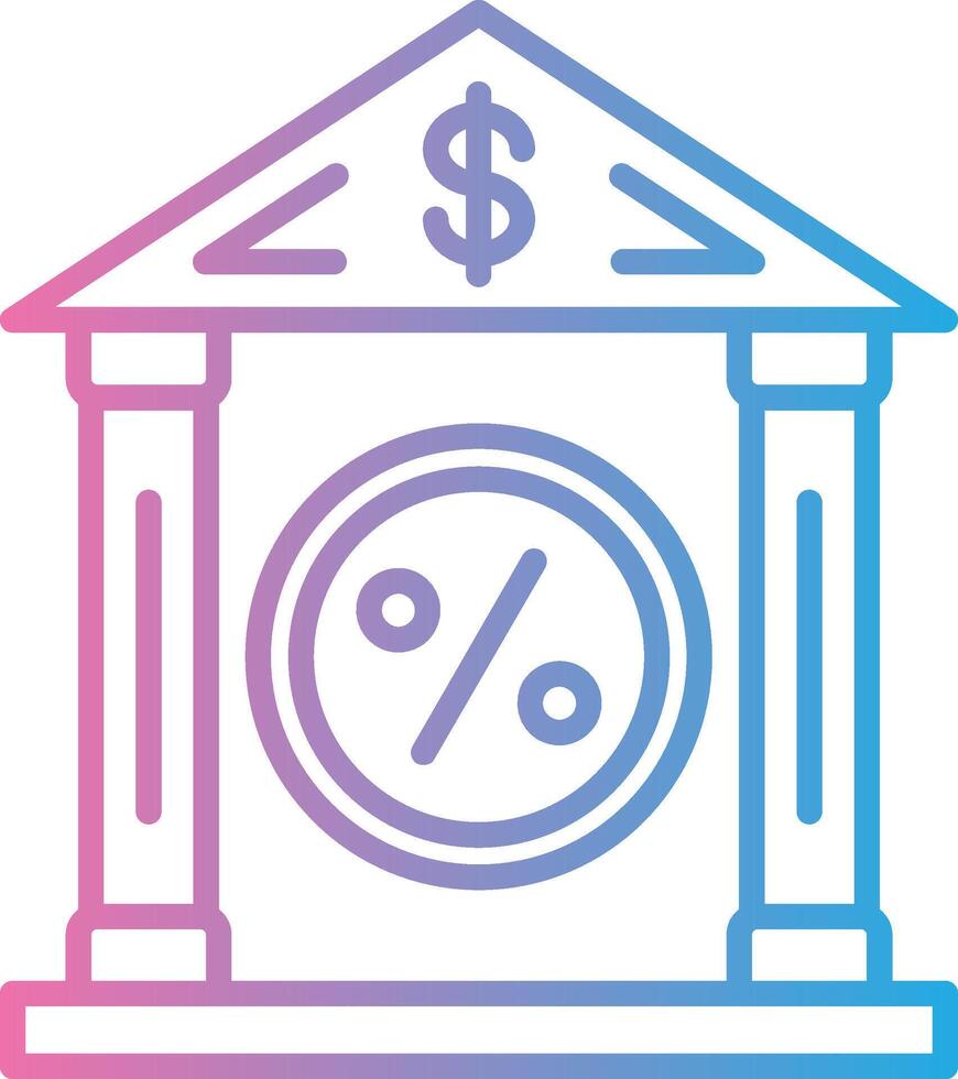 Bank Rate Interface Line Graphic vector