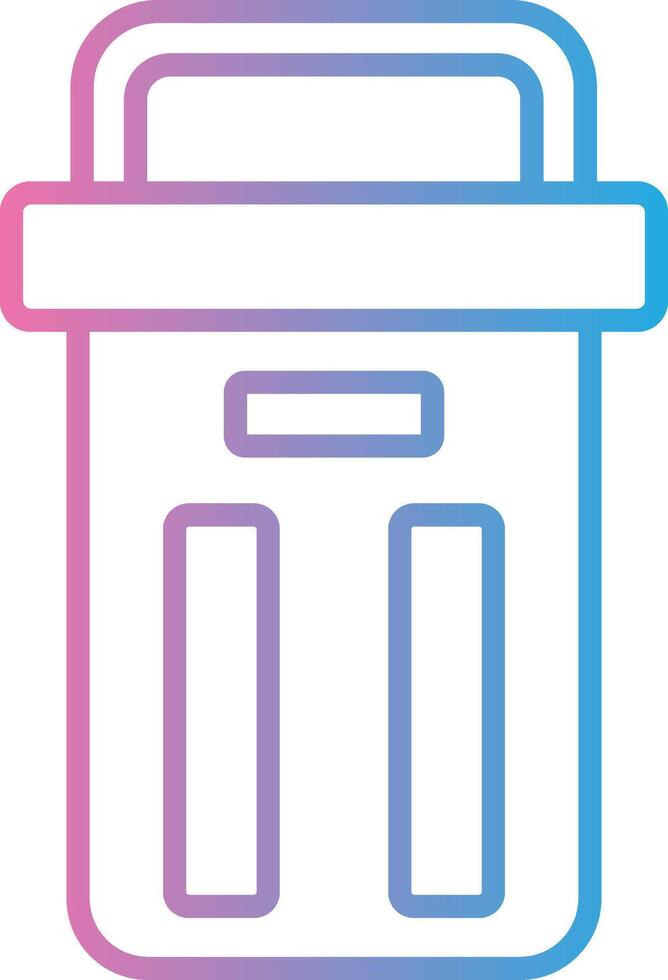 Trash Can Gradient Themed Symbol vector