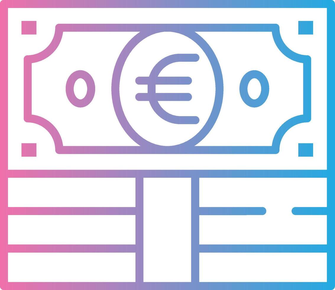 Euro Bold Outline Badge vector