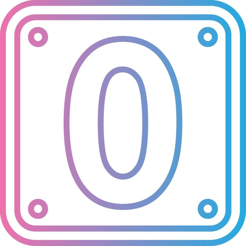 Number Zero UX Focused Shape vector