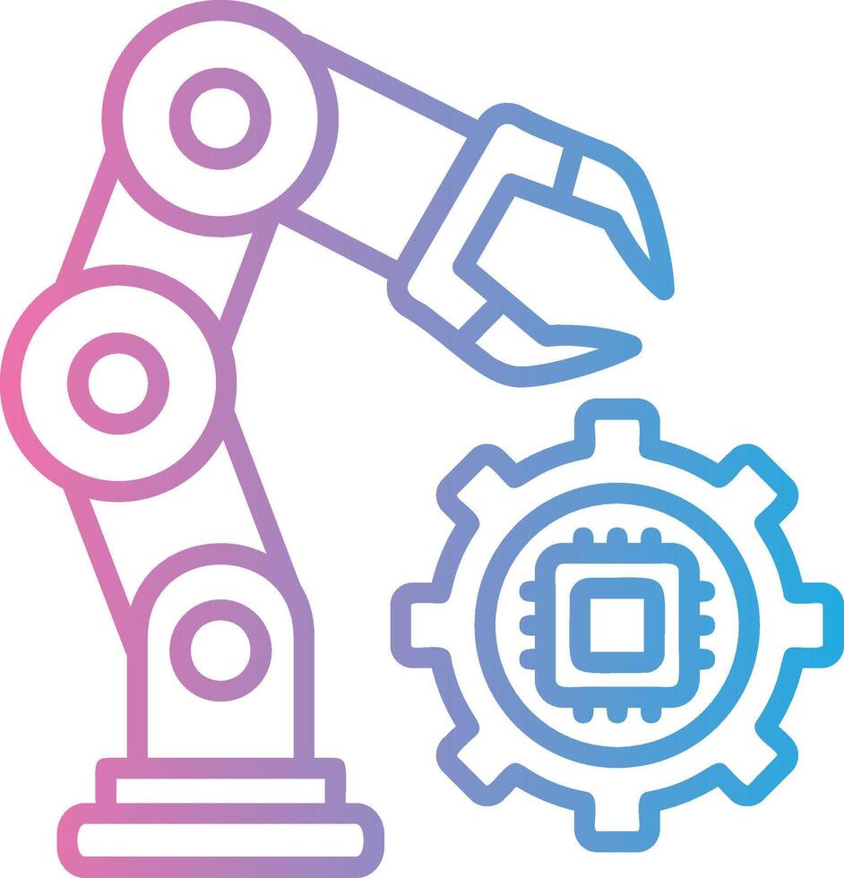 Robotic Arm Custom Line Element vector