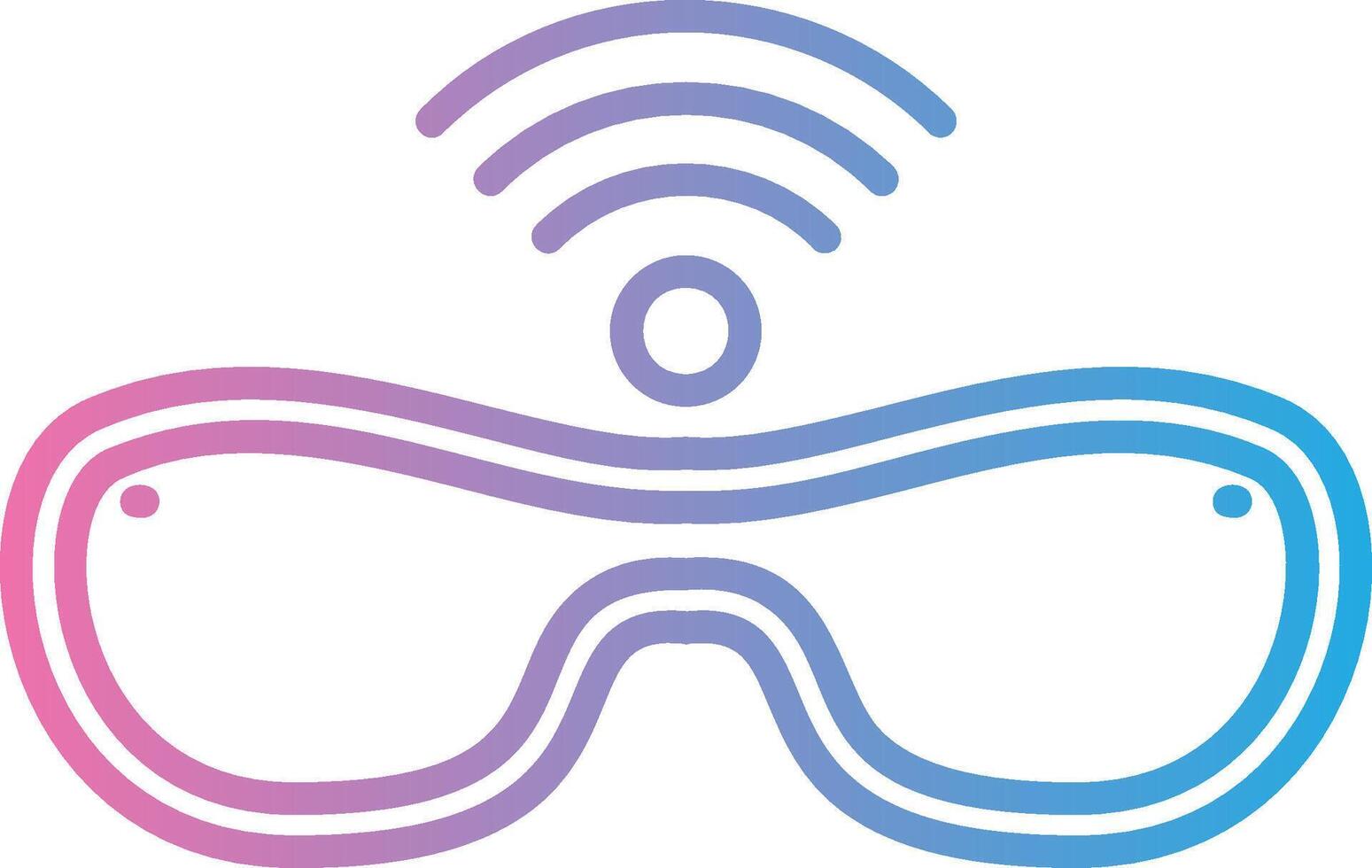 Smart Glasses Iconic Line Form vector