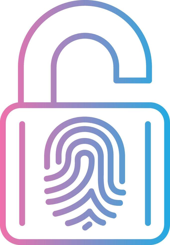 Unlock Interface Line Graphic vector