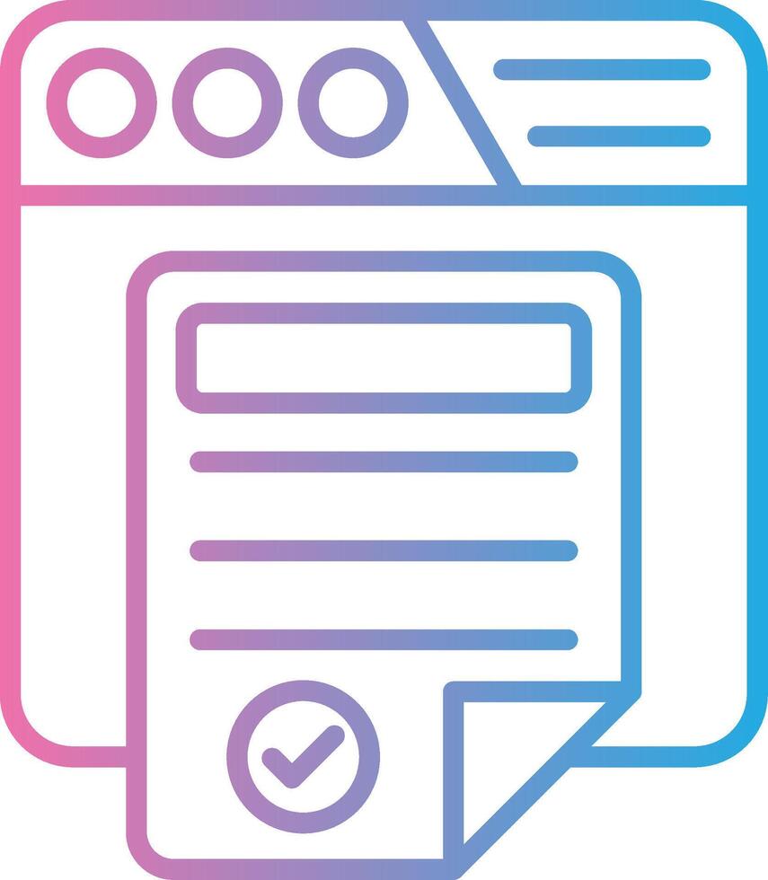Terms And Conditions Color Stroke Symbol vector