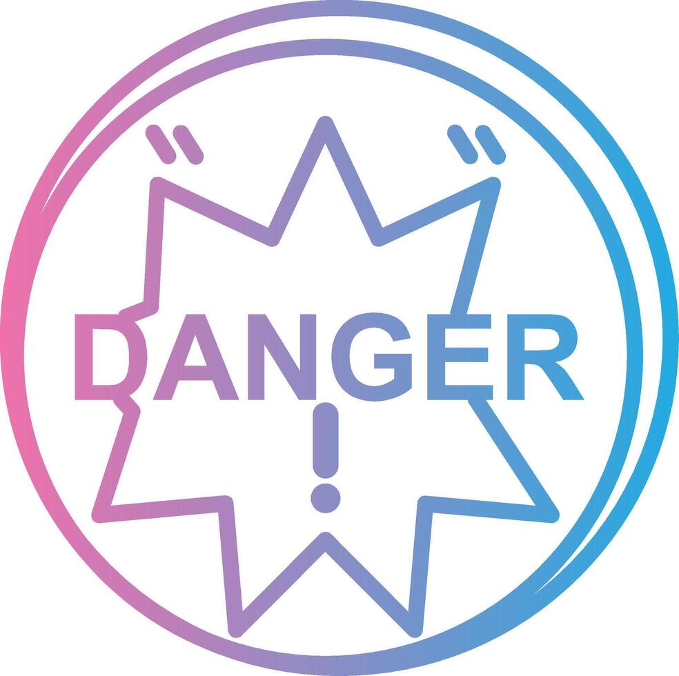 Danger Flat Design Piece vector