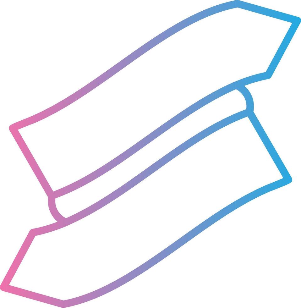 Folded Ribbon Sharp Line Mark vector