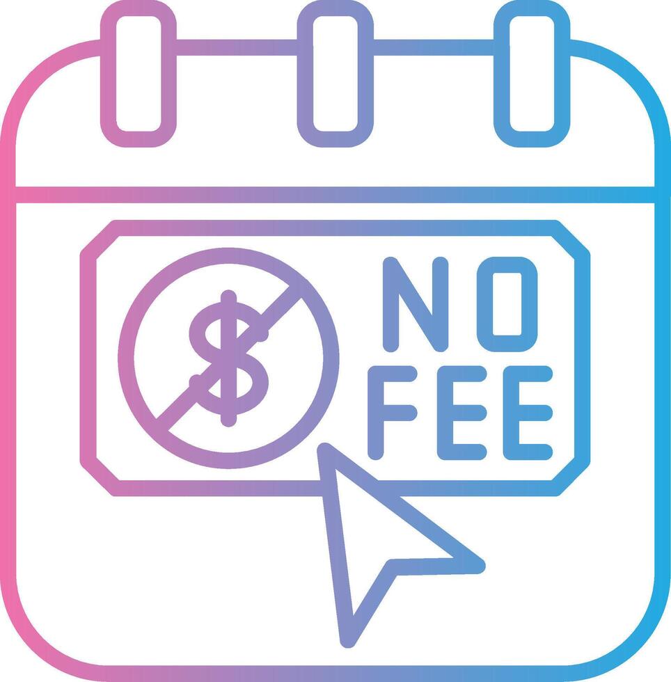 No Fee Hand Drawn Sketch Symbol vector