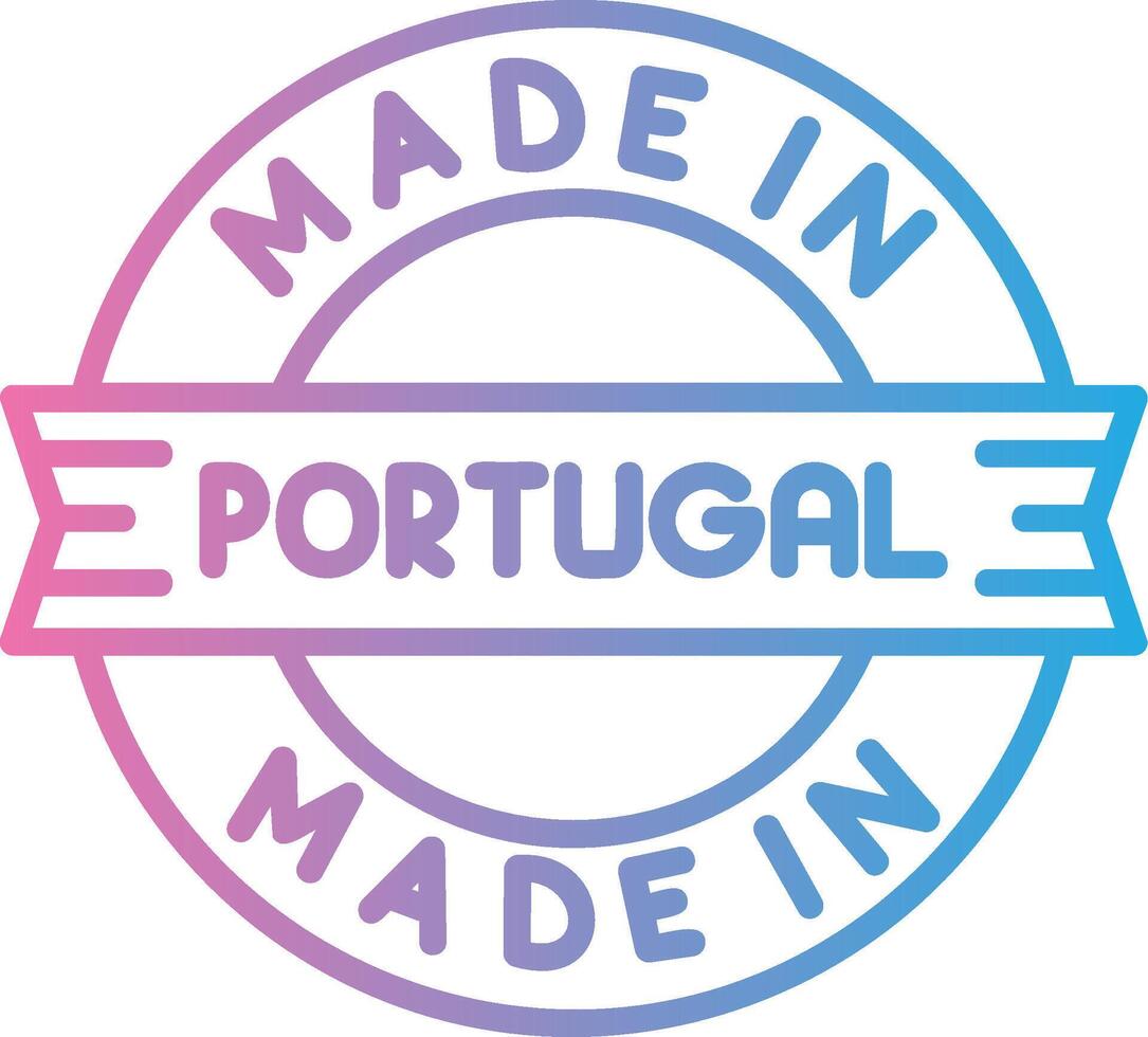 Made In Portugal Pixel Style Badge vector