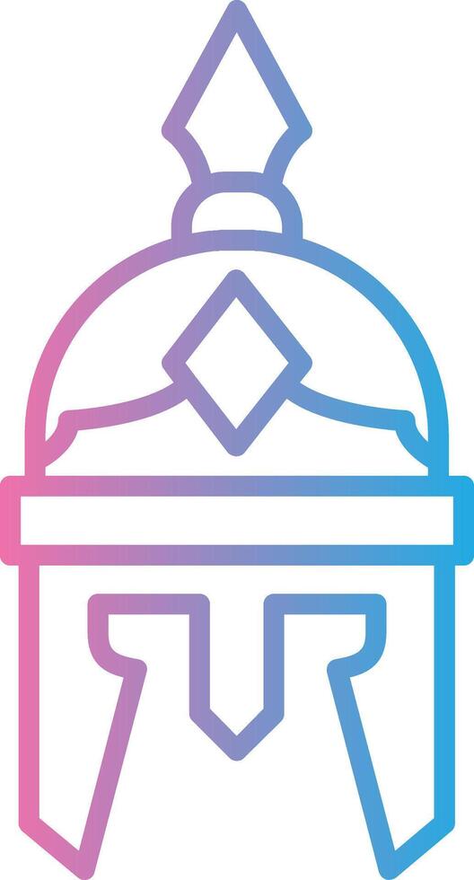 Roman Helmet Sharp Line Mark vector