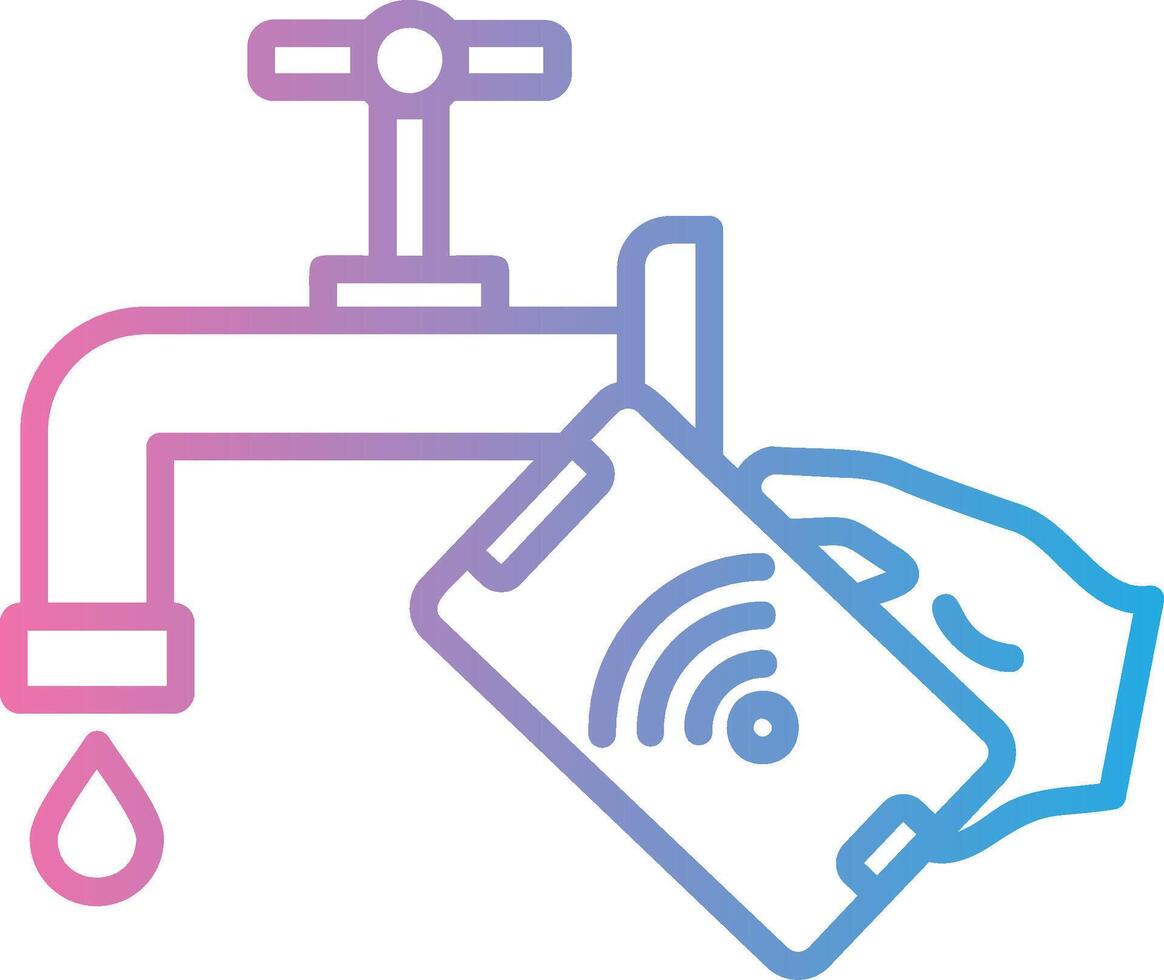 Water Faucet Pastel Sketch Mark vector