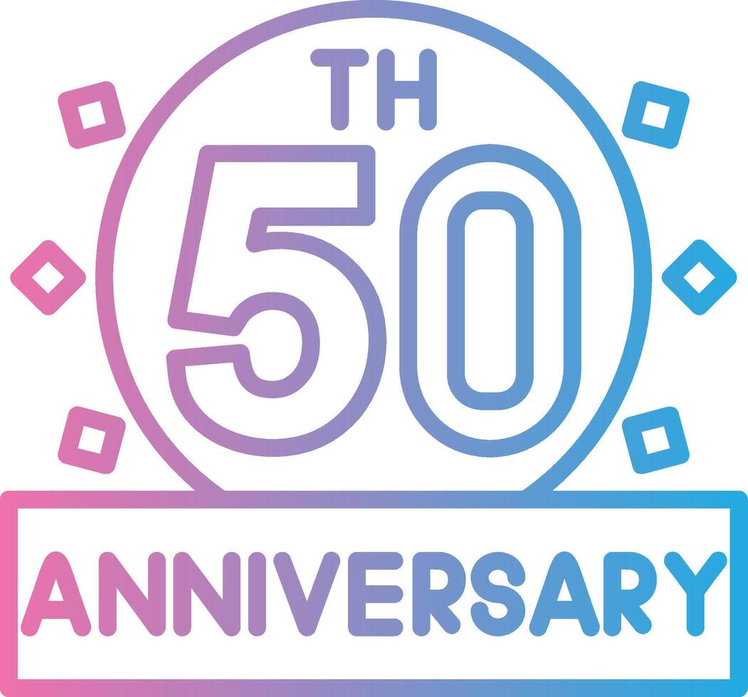 50th Anniversary 3D Interface Shape vector