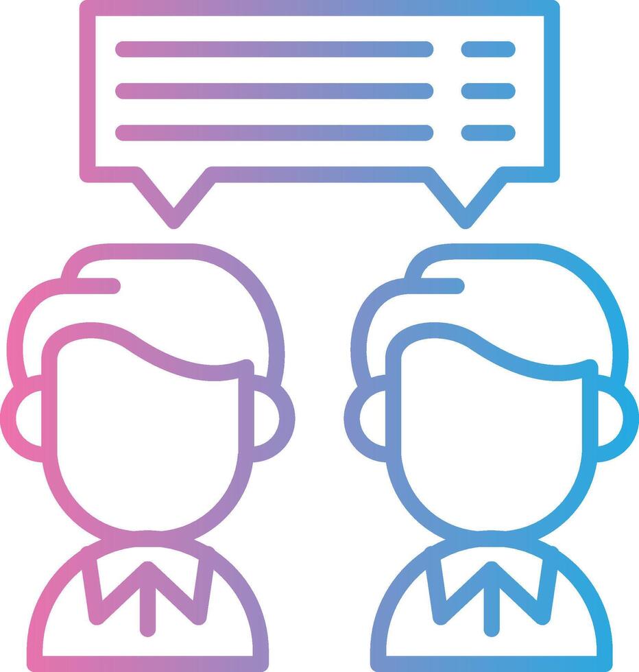 Discussion Outlined Concept Piece vector