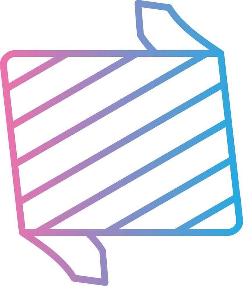 Folded Ribbon Color Stroke Symbol vector
