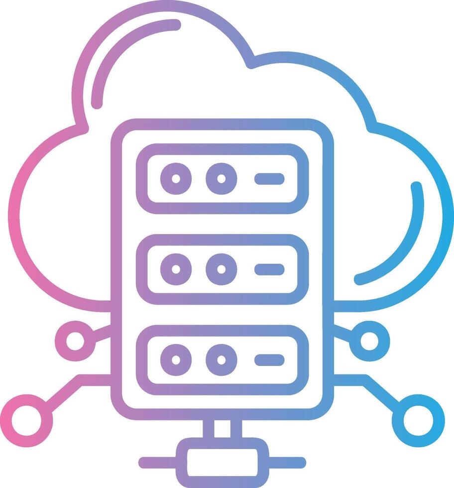 Hosting Neon UI Symbol vector