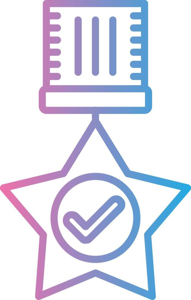 Medal Monochrome Line Graphic vector