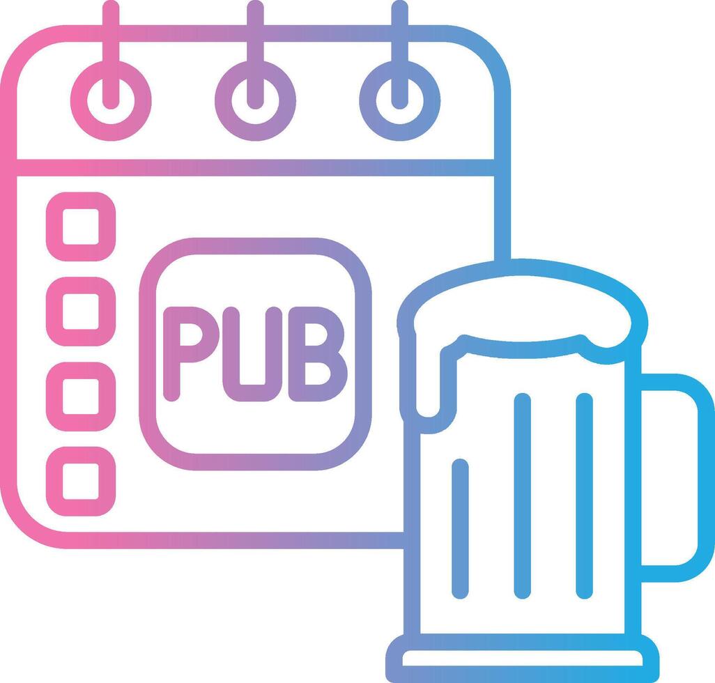Pub Monochrome Line Graphic vector