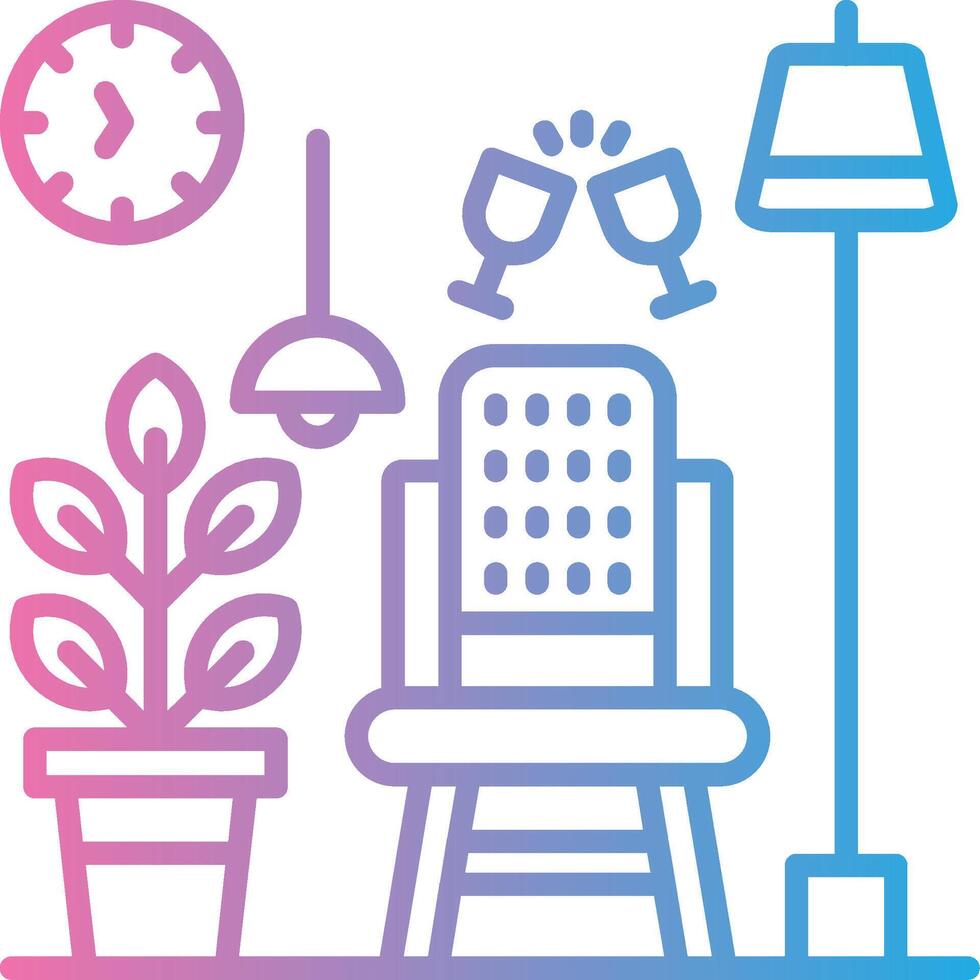 Dining Chair Color Enhanced Graphic vector