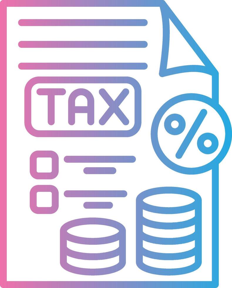 Tax Document Smooth UI Symbol vector