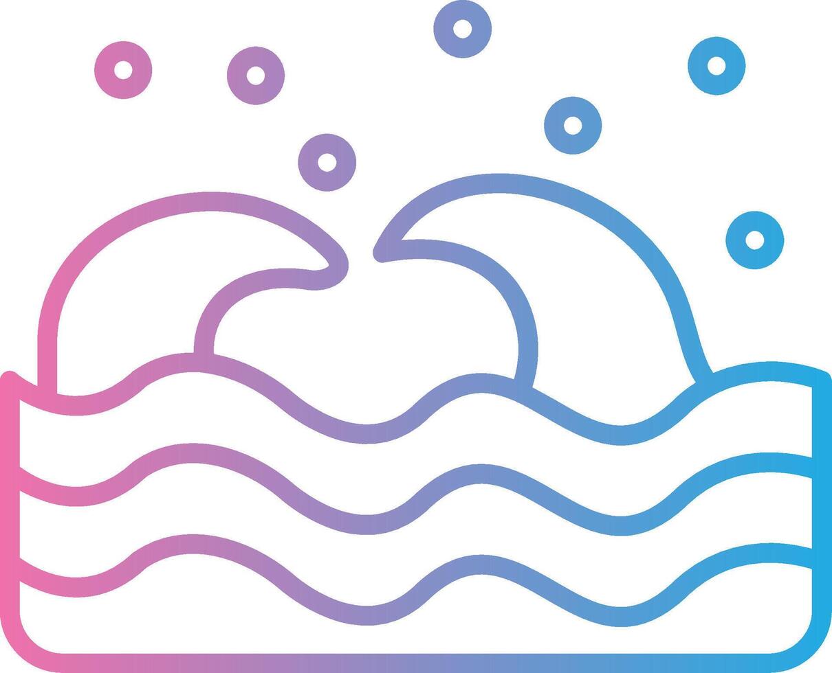Wave Outlined Concept Piece vector