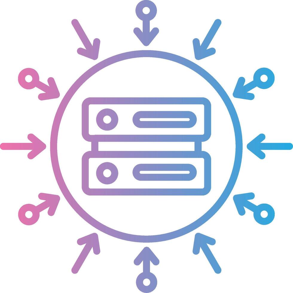 Aggregation Iconic Line Form vector