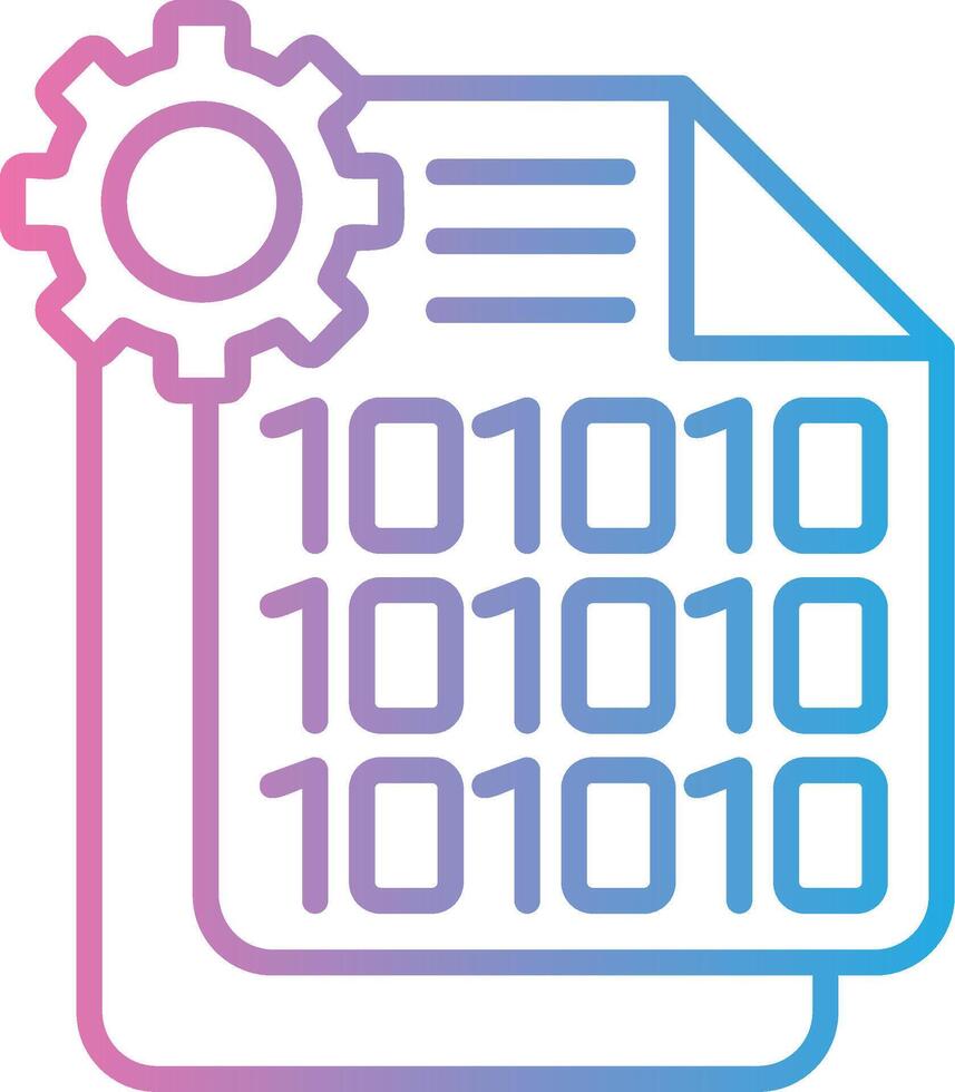 Binary Code Creative Sketch Element vector