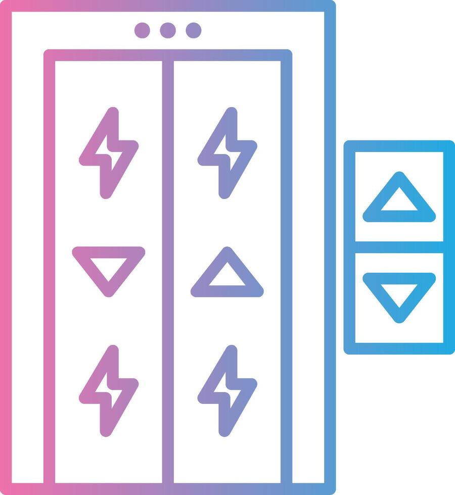 Elevator Pixel Style Badge vector