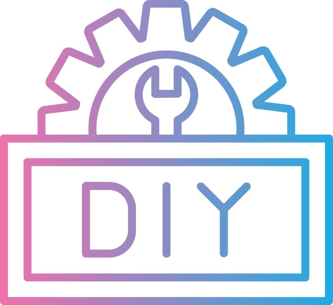 Do It Yourself Simplified Line Mark vector