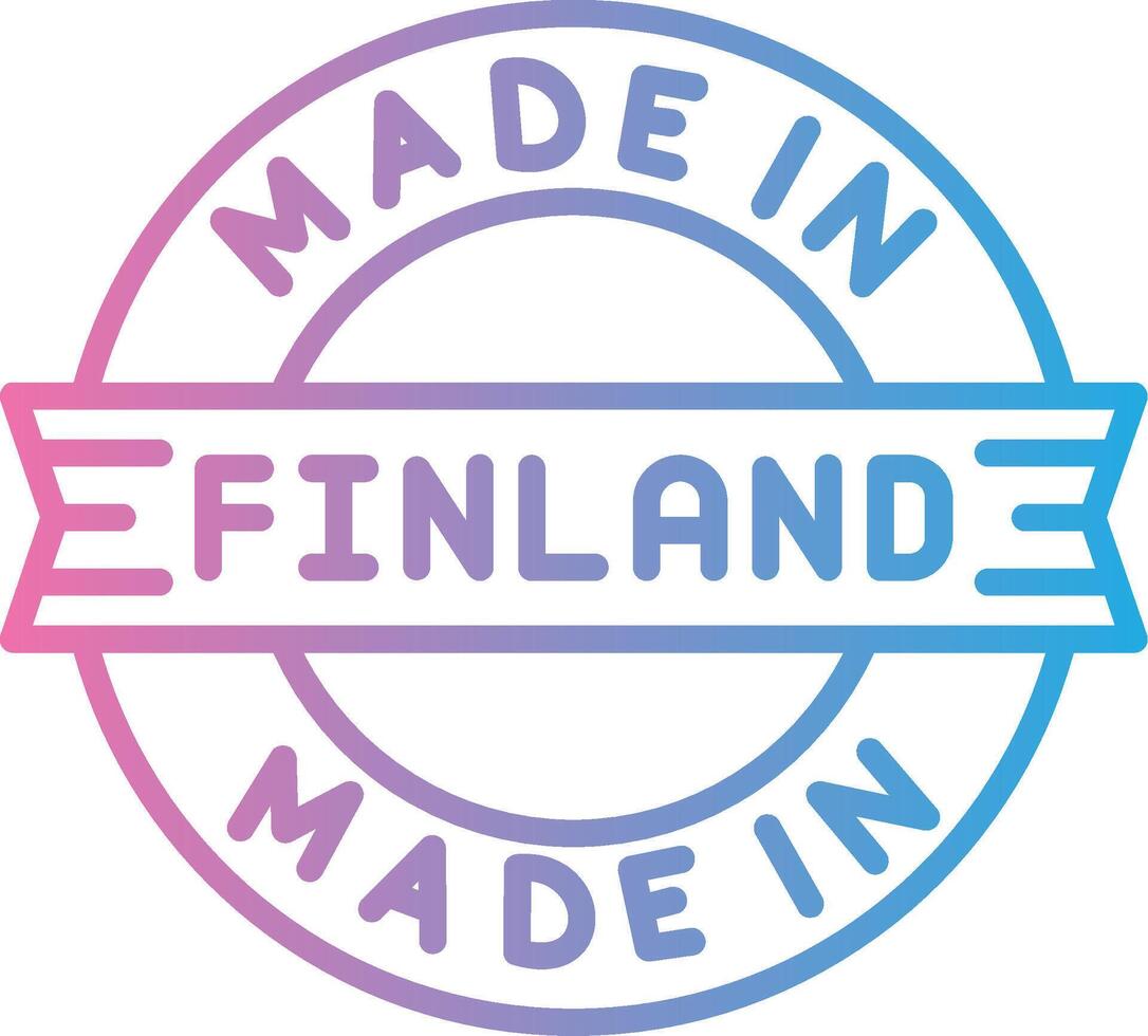 Made In Finland Clean Frame Object vector