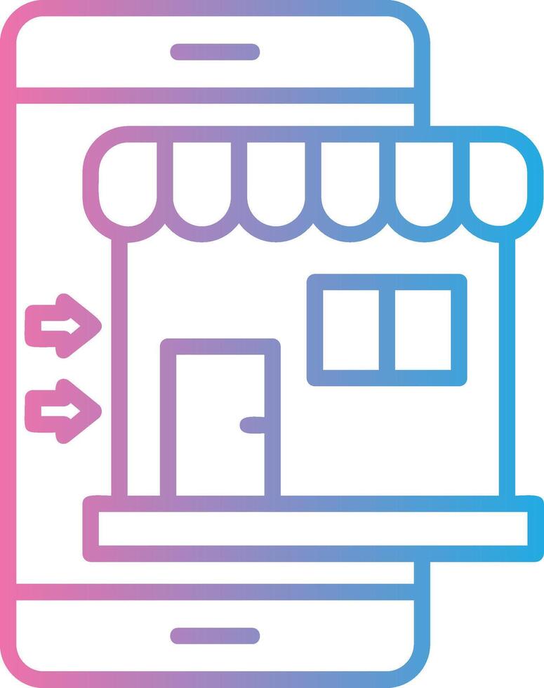 Online Shop Smooth UI Symbol vector