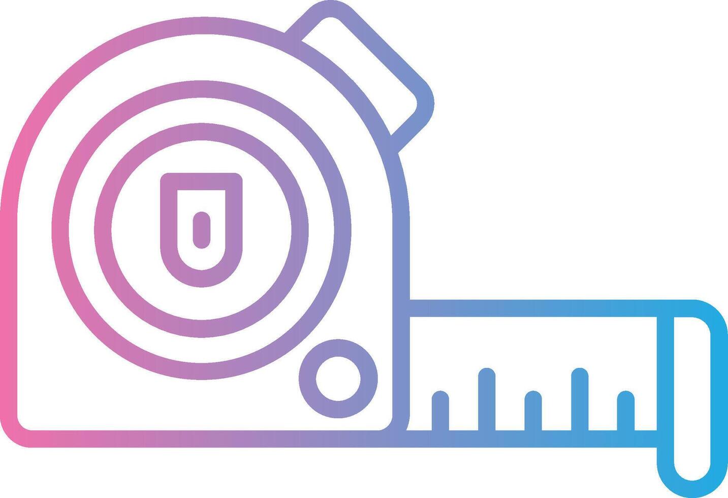 Measuring Tape Coded UI Symbol vector
